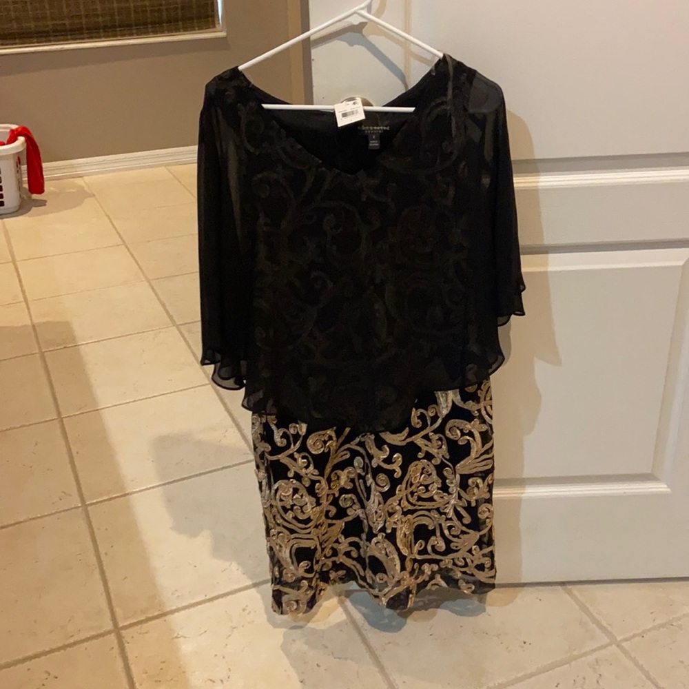 Dress with built in black sheer shall